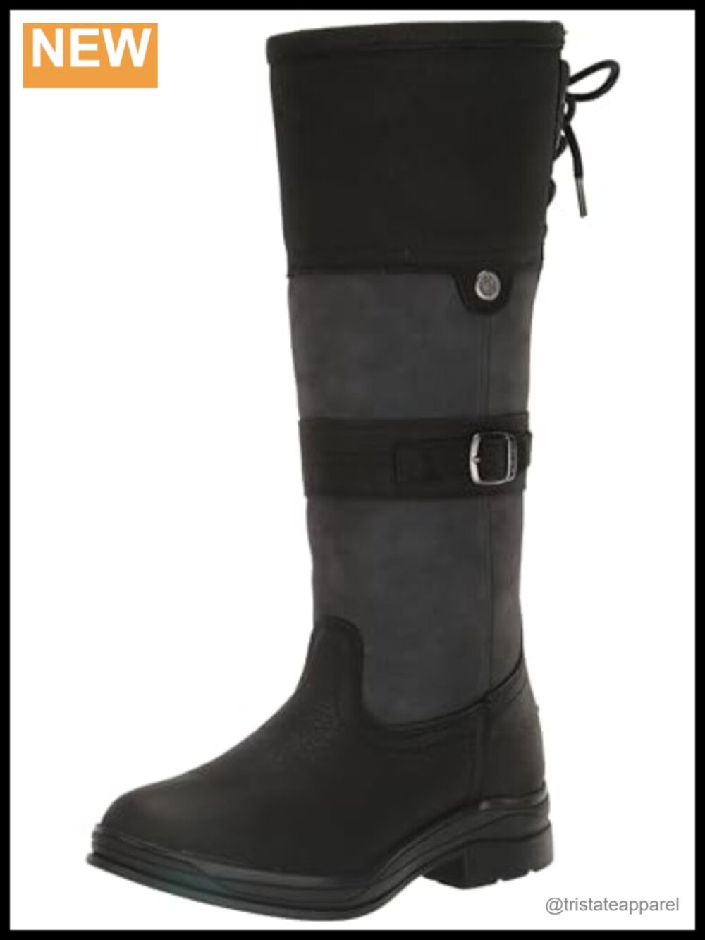 Waterproof Equestrian Knee High Boot Pull-On Leather Durable Outdoor